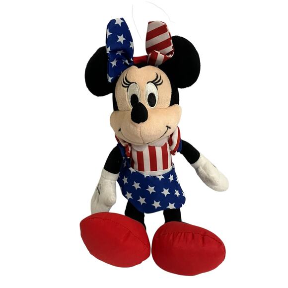 Minnie Mouse Disney Parks 9" Plush  Independence Day Patriotic American Flag - Picture 1 of 4